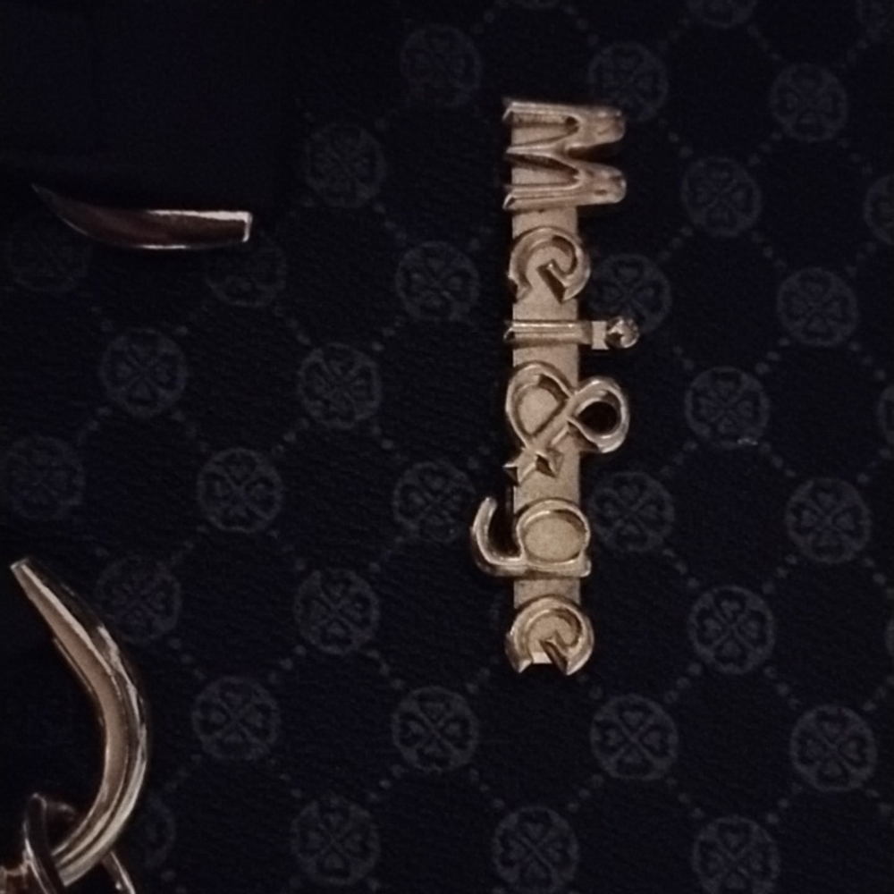 Mel&ge Black and Gold Handbag